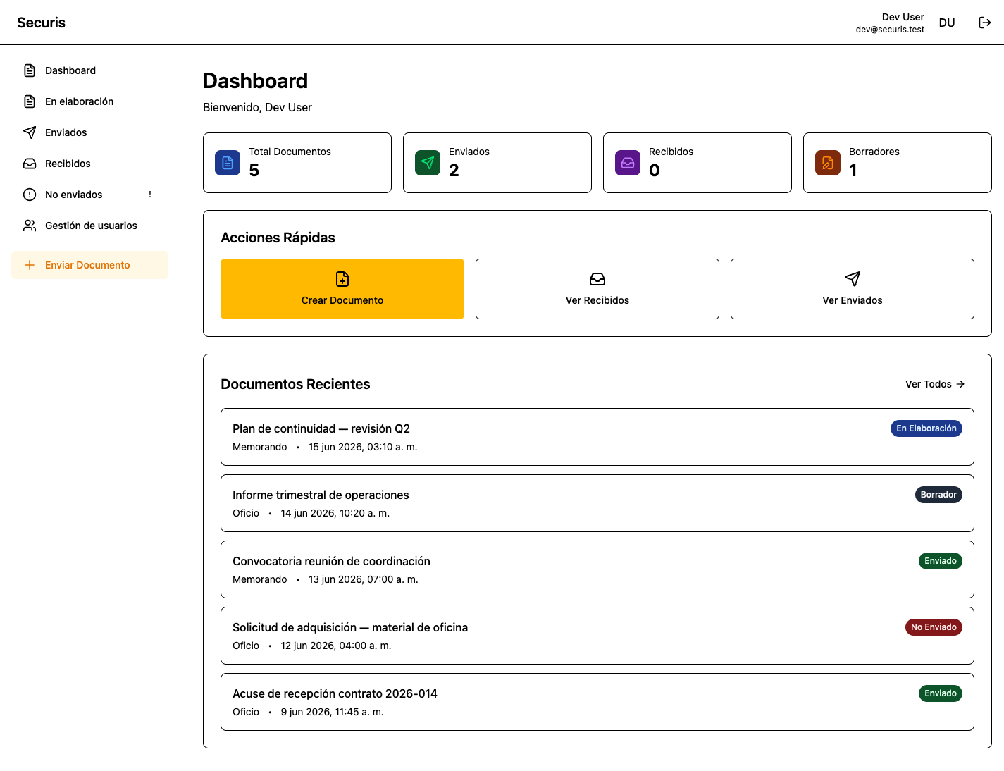 Securis secure document platform
