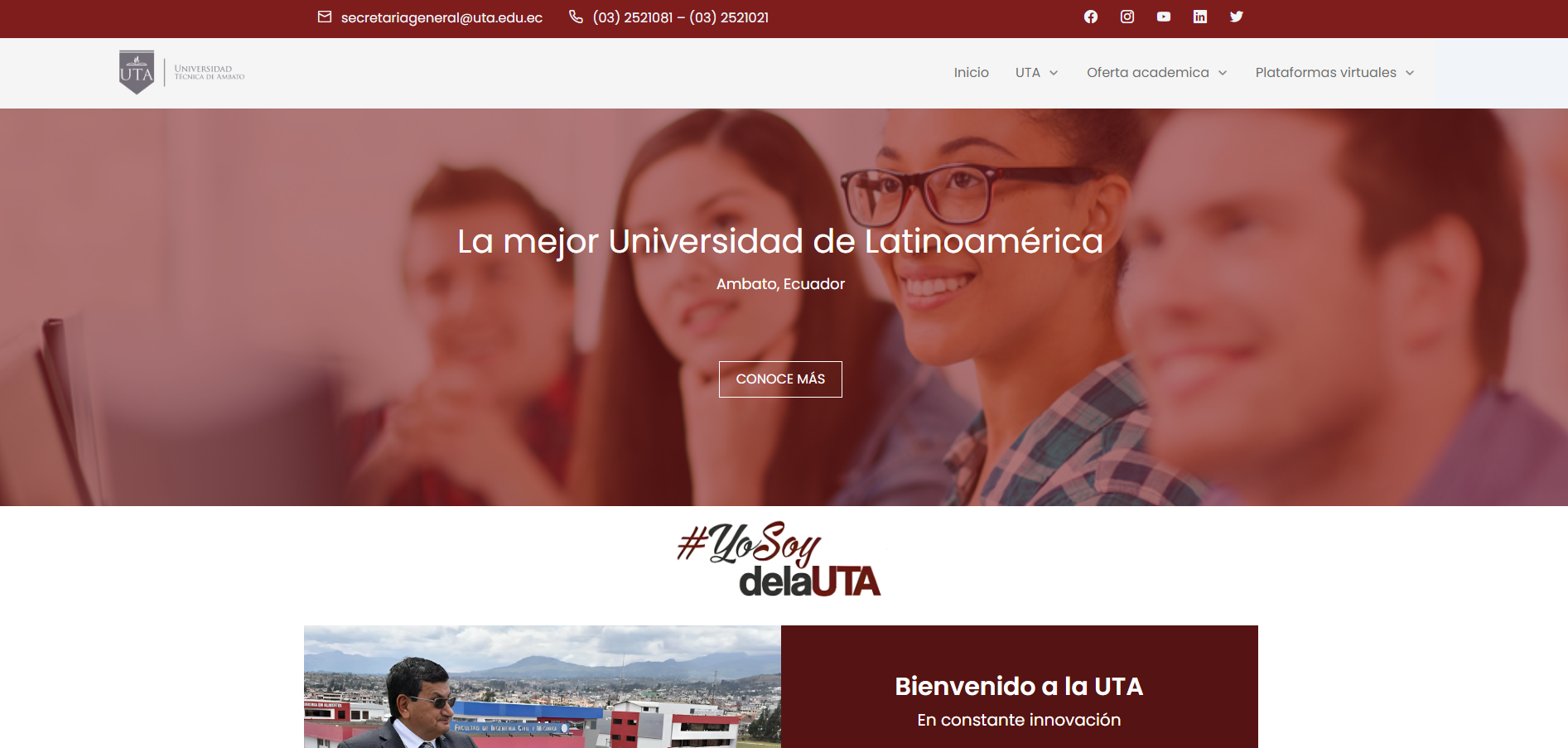 Redesing Home UTA page (Uta Web App)